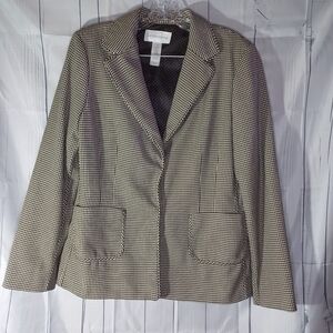 Liz Claiborne Houndstooth blazer